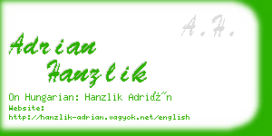 adrian hanzlik business card